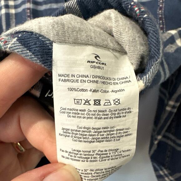 Rip Curl Hooded Button Up Women's size 10 - Picture 3 of 4